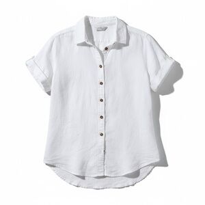 J. Crew Women’s Clean Girl Preppy  White Button Up Shirt Size Small